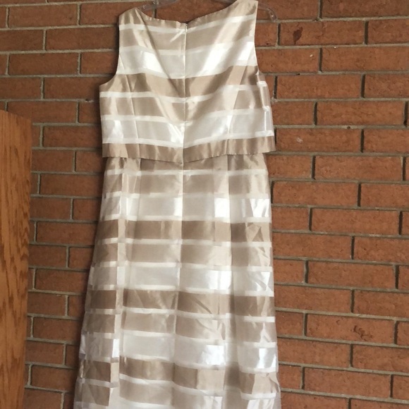 🥂TAHARI🥂STRIPE SHANTUNG POPOVER GOWN🥂 - Picture 10 of 12